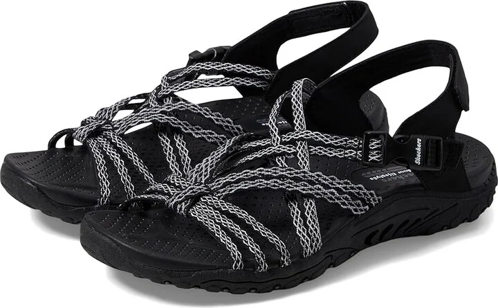 SKECHERS Reggae - Mendocino Women's Shoes Black : 6 B - Medium, Rubber/Textile