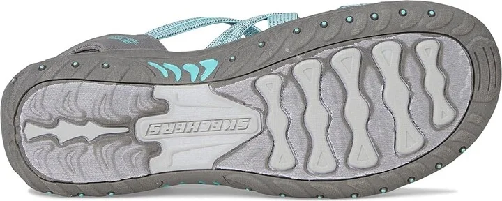 SKECHERS Reggae - Morning Light Women's Sandals Gray/Aqua : 7 B - Medium - Image 3
