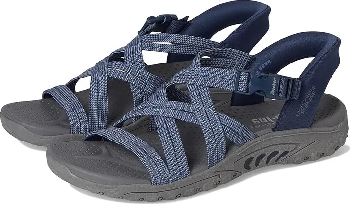 SKECHERS Reggae - Morning Light Women's Sandals Navy/Blue : 6.5 B - Medium