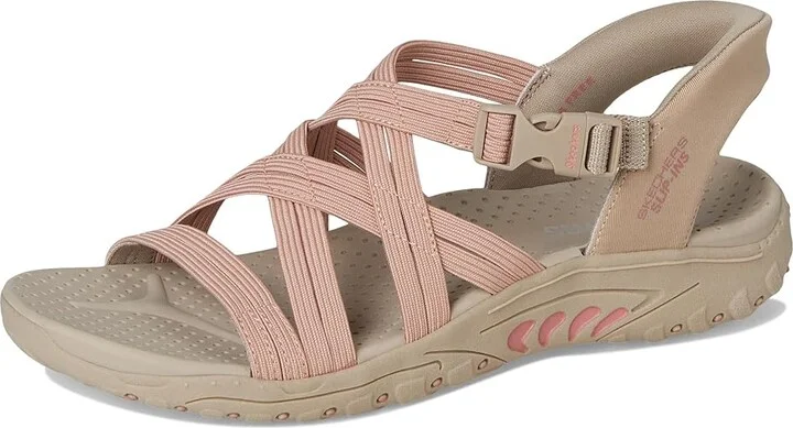 SKECHERS Reggae - Morning Light Women's Sandals Taupe/Coral : 6 B - Medium - Image 5