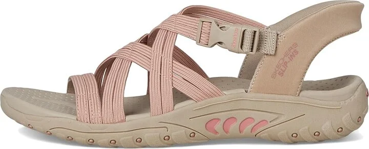 SKECHERS Reggae - Morning Light Women's Sandals Taupe/Coral : 6 B - Medium - Image 6