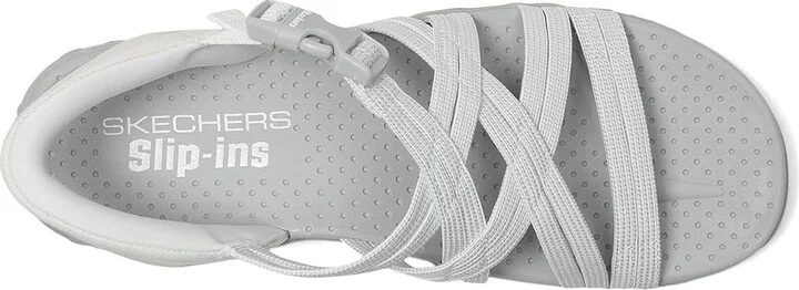 SKECHERS Reggae - Morning Light Women's Sandals White/Gray : 6.5 B - Medium - Image 2