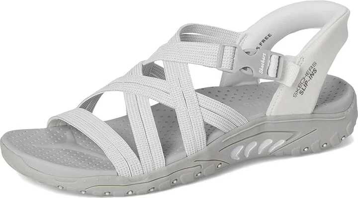 SKECHERS Reggae - Morning Light Women's Sandals White/Gray : 6.5 B - Medium - Image 5
