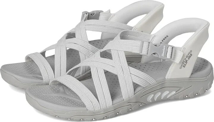 SKECHERS Reggae - Morning Light Women's Sandals White/Gray : 6.5 B - Medium