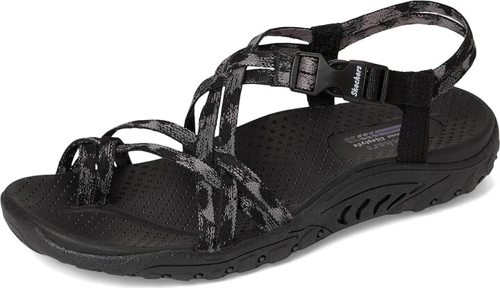 SKECHERS Reggae - Positive Space Women's Sandals Black : 6 C - Wide, Rubber - Image 5