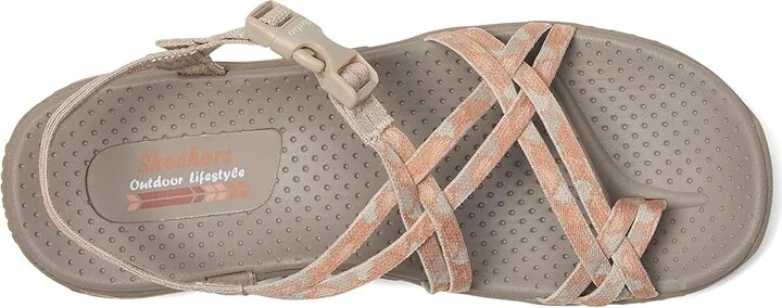 SKECHERS Reggae - Positive Space Women's Sandals Taupe : 7 B - Medium, Rubber - Image 2