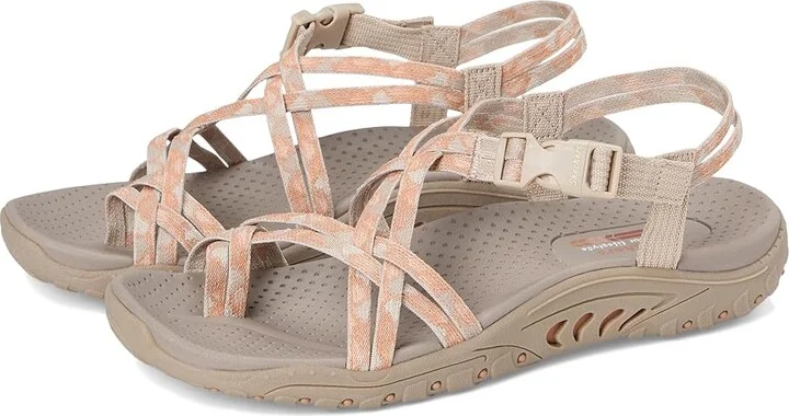 SKECHERS Reggae - Positive Space Women's Sandals Taupe : 7 B - Medium, Rubber