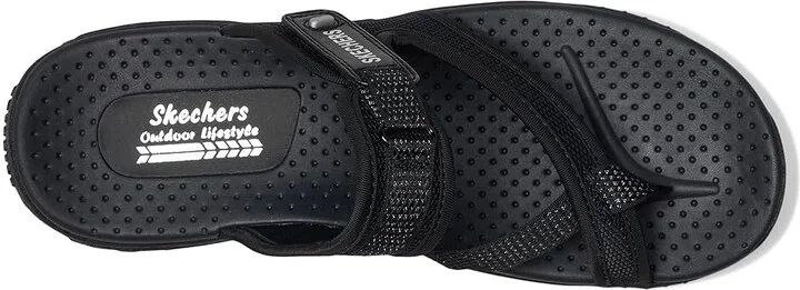 SKECHERS Reggae - Ray Of Charm Women's Sandals Black/Black : 5.5 B - Medium, Textile - Image 2