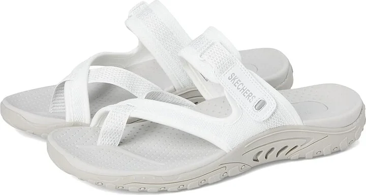 SKECHERS Reggae - Ray Of Charm Women's Sandals White : 9.5 B - Medium, Textile