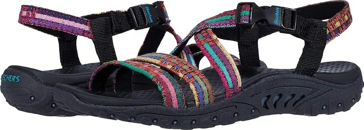 SKECHERS Reggae - Sew Me Women's Shoes Black : 7 B - Medium, Textile
