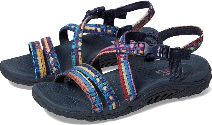 SKECHERS Reggae - Sew Me Women's Shoes Navy : 5.5 B - Medium, Textile