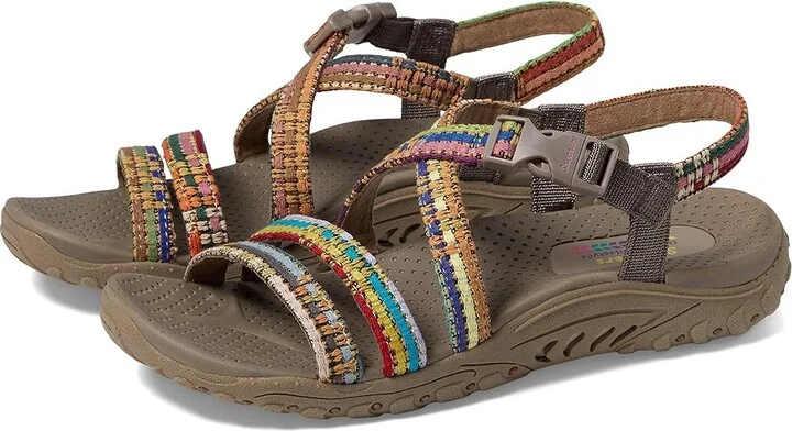 SKECHERS Reggae - Sew Me Women's Shoes Taupe : 5 B - Medium, Textile