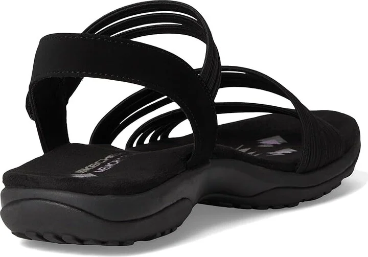 SKECHERS Reggae Slim - Coffee Run Women's Sandals Black/Black : 11 B - Medium, Textile - Image 4