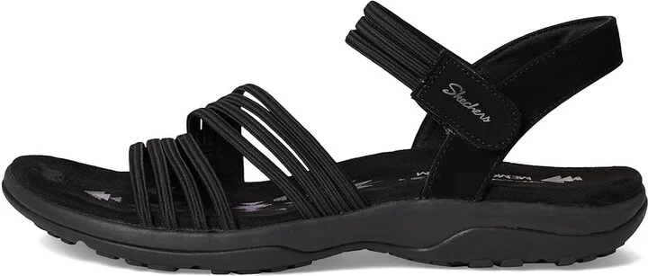 SKECHERS Reggae Slim - Coffee Run Women's Sandals Black/Black : 11 B - Medium, Textile - Image 6