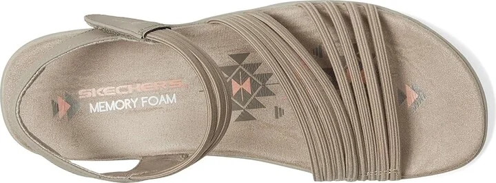 SKECHERS Reggae Slim - Coffee Run Women's Sandals Taupe : 11 B - Medium, Textile - Image 2