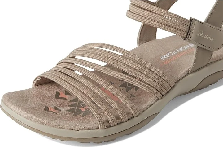 SKECHERS Reggae Slim - Coffee Run Women's Sandals Taupe : 11 B - Medium, Textile - Image 7