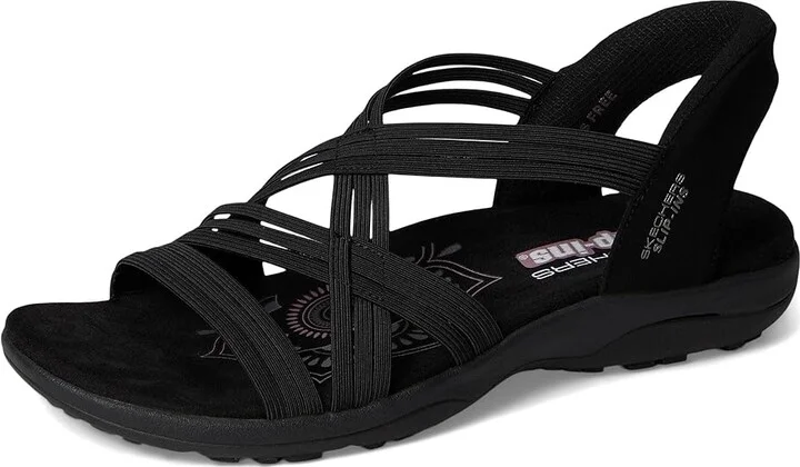 SKECHERS Reggae Slim - Simply Stretchy Hands Free Slip-Ins Women's Shoes Black/Black : 12 B - Medium, Synthetic - Image 5