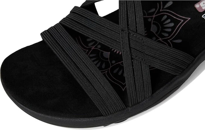 SKECHERS Reggae Slim - Simply Stretchy Hands Free Slip-Ins Women's Shoes Black/Black : 12 B - Medium, Synthetic - Image 7