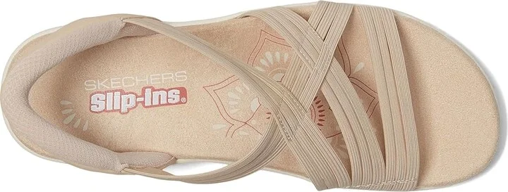 SKECHERS Reggae Slim - Simply Stretchy Hands Free Slip-Ins Women's Shoes Natural : 9 B - Medium, Synthetic - Image 2