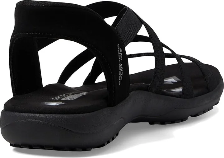 SKECHERS Reggae Slim - Stretch Flex Hands Free Slip-Ins Women's Shoes Black/Black : 6 B - Medium, Rubber - Image 4