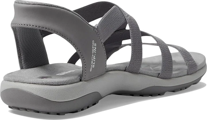 SKECHERS Reggae Slim - Stretch Flex Hands Free Slip-Ins Women's Shoes Grey : 5 B - Medium, Rubber - Image 4