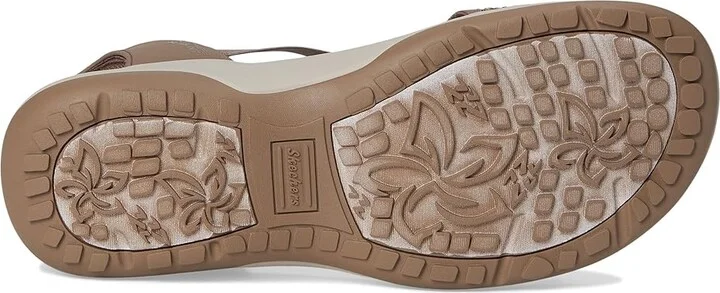 SKECHERS Reggae Slim - Summer Sparkle Women's Sandals Mocha : 7 B - Medium, Leather - Image 3