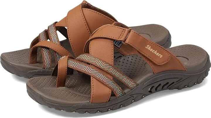 SKECHERS Reggae - Sunday Stroll Women's Shoes Brown : 5 B - Medium, Synthetic/Textile