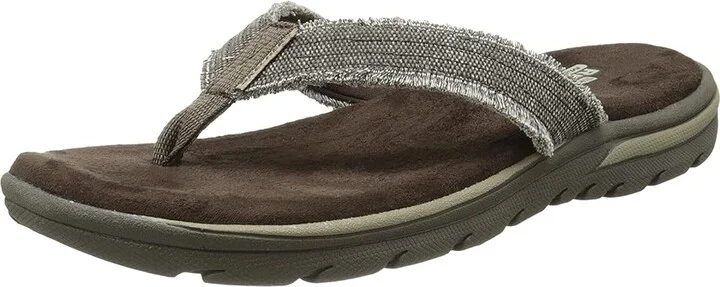 SKECHERS Relaxed Fit 360 Supreme - Bosnia Men's Sandals Chocolate : 7 D - Medium, Canvas - Image 2