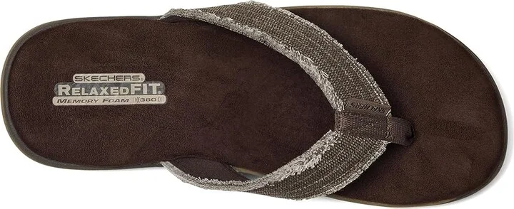 SKECHERS Relaxed Fit 360 Supreme - Bosnia Men's Sandals Chocolate : 7 D - Medium, Canvas - Image 3