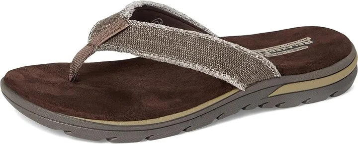SKECHERS Relaxed Fit 360 Supreme - Bosnia Men's Sandals Chocolate : 7 D - Medium, Canvas - Image 6
