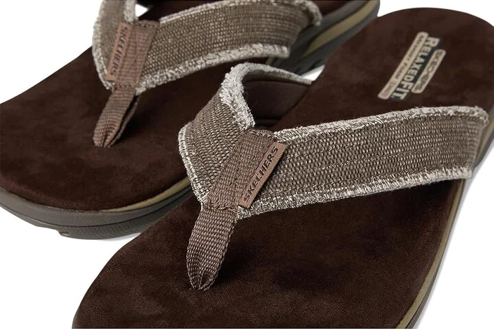 SKECHERS Relaxed Fit 360 Supreme - Bosnia Men's Sandals Chocolate : 7 D - Medium, Canvas - Image 8