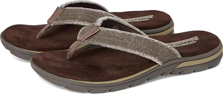SKECHERS Relaxed Fit 360 Supreme - Bosnia Men's Sandals Chocolate : 7 D - Medium, Canvas