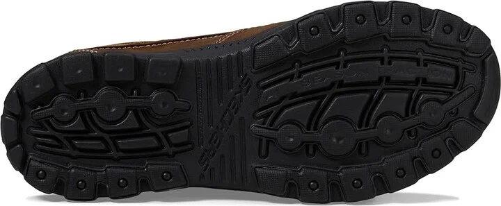 SKECHERS Relaxed Fit Braver - Rayland Men's Slip on Shoes Dark Brown : 7 D - Medium, Leather - Image 4