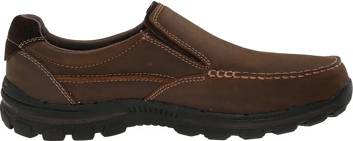 SKECHERS Relaxed Fit Braver - Rayland Men's Slip on Shoes Dark Brown : 7 D - Medium, Leather - Image 8