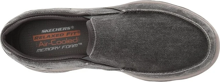 SKECHERS Relaxed Fit: Creston - Moseco Men's Slip on Shoes Charcoal : 7 D - Medium, Textile - Image 3