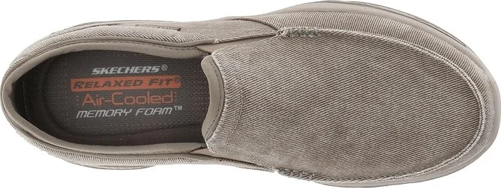 SKECHERS Relaxed Fit: Creston - Moseco Men's Slip on Shoes Taupe : 7 D - Medium, Textile - Image 3