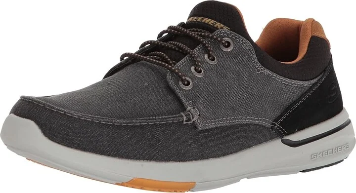 SKECHERS Relaxed Fit: Elent - Mosen Men's Lace up casual Shoes Black : 8 D - Medium, Canvas/Textile - Image 2