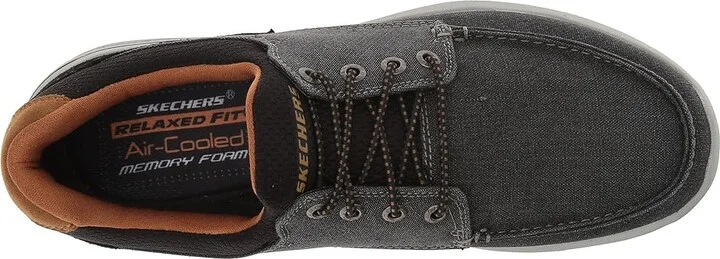 SKECHERS Relaxed Fit: Elent - Mosen Men's Lace up casual Shoes Black : 8 D - Medium, Canvas/Textile - Image 3