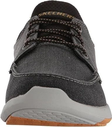 SKECHERS Relaxed Fit: Elent - Mosen Men's Lace up casual Shoes Black : 8 D - Medium, Canvas/Textile - Image 6