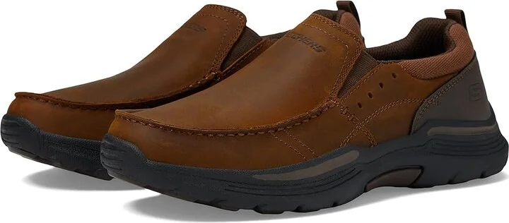SKECHERS Relaxed Fit Expended - Seveno Men's Shoes Dark Brown : 7.5 EE - Wide, Leather