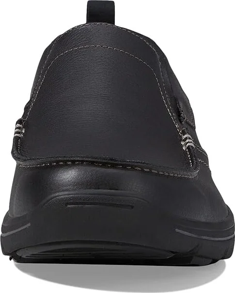 SKECHERS Relaxed Fit Harper - Forde Men's Shoes Black Leather : 7 D - Medium, Full Grain leather - Image 6