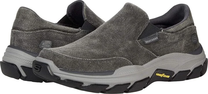 SKECHERS Relaxed Fit Respected - Fallston Men's Shoes Charcoal : 7 D - Medium, Textile