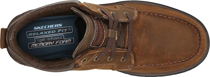 SKECHERS Relaxed Fit Segment - Melego Men's Shoes Dark Brown : 7 D - Medium, Leather - Image 3