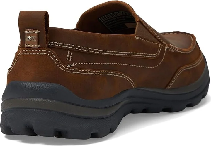 SKECHERS Relaxed Fit Superior - Gains Men's Slip on Shoes Dark Brown : 6.5 D - Medium, Leather - Image 5