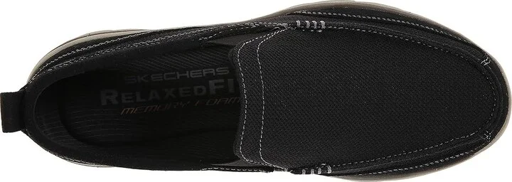 SKECHERS Relaxed Fit Superior - Milford Men's Slip on Shoes Black : 7 D - Medium, Canvas/Suede - Image 3