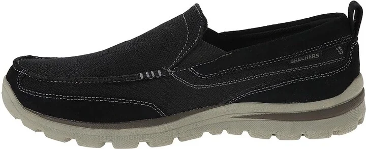 SKECHERS Relaxed Fit Superior - Milford Men's Slip on Shoes Black : 7 D - Medium, Canvas/Suede - Image 7