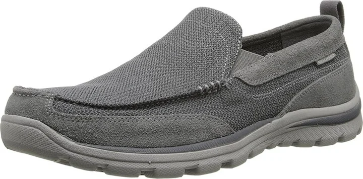 SKECHERS Relaxed Fit Superior - Milford Men's Slip on Shoes Charcoal/Gray : 7.5 D - Medium, Canvas/Suede - Image 2