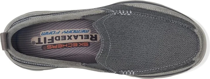 SKECHERS Relaxed Fit Superior - Milford Men's Slip on Shoes Charcoal/Gray : 7.5 D - Medium, Canvas/Suede - Image 3