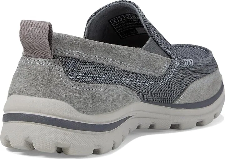 SKECHERS Relaxed Fit Superior - Milford Men's Slip on Shoes Charcoal/Gray : 7.5 D - Medium, Canvas/Suede - Image 5