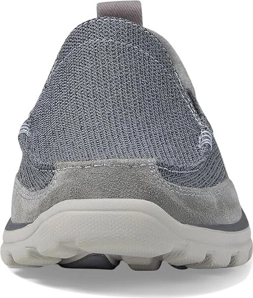 SKECHERS Relaxed Fit Superior - Milford Men's Slip on Shoes Charcoal/Gray : 7.5 D - Medium, Canvas/Suede - Image 6